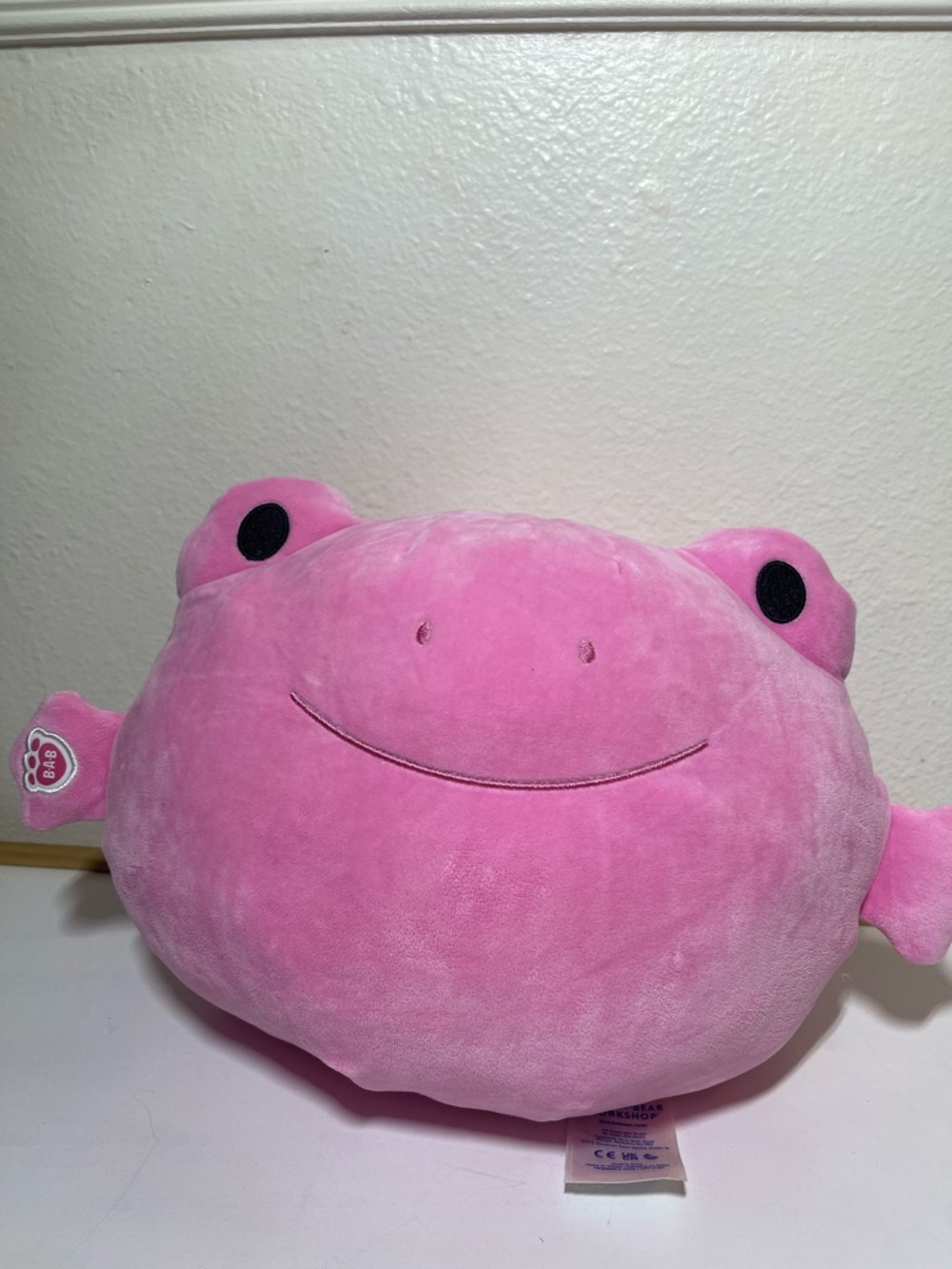 BUILD A BEAR Skoosherz Pink Soft Plush Frog Toy BAB - Very Soft